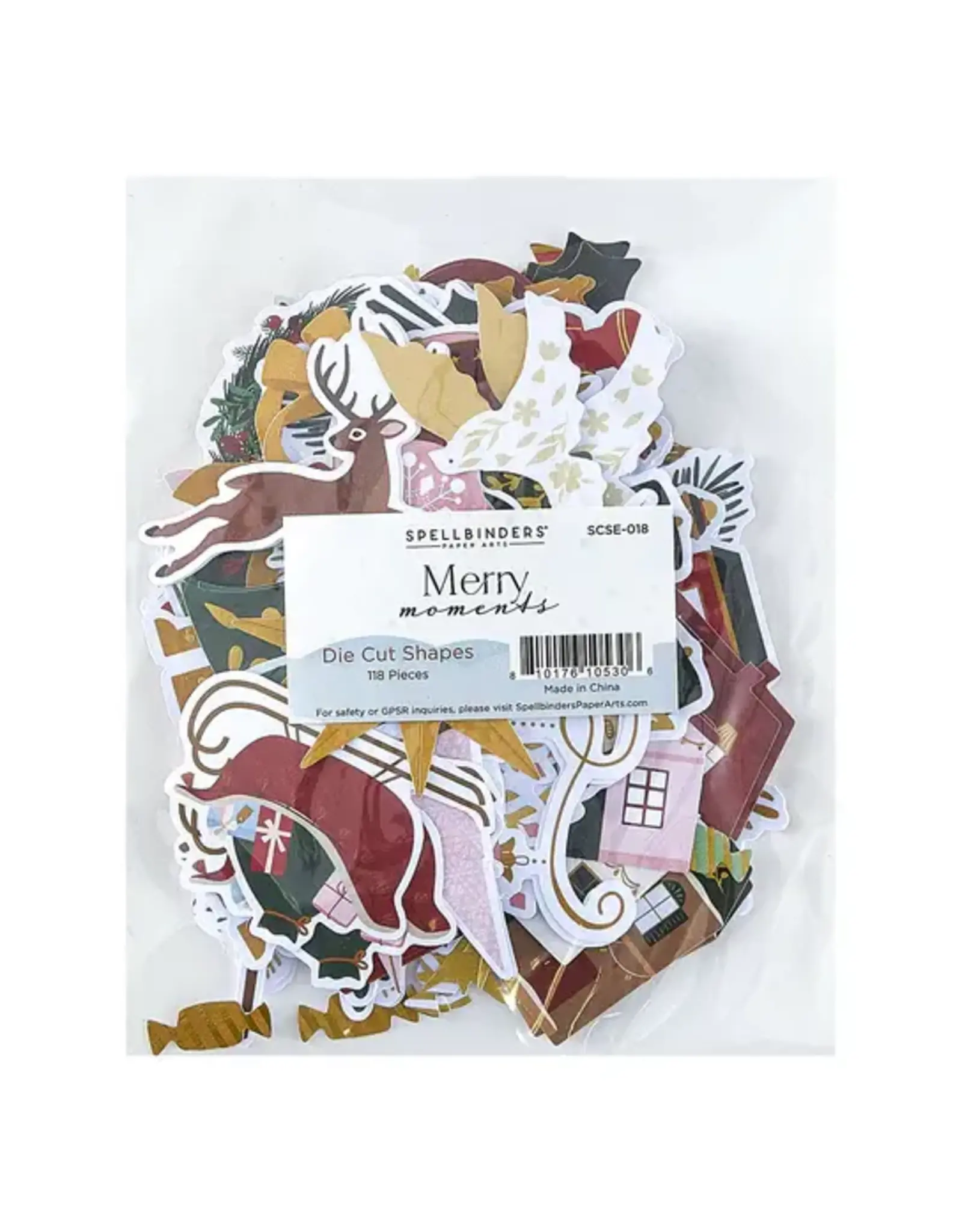 SPELLBINDERS SPELLBINDERS MERRY MOMENTS COLLECTION SHAPES DIE-CUTS 118/PK