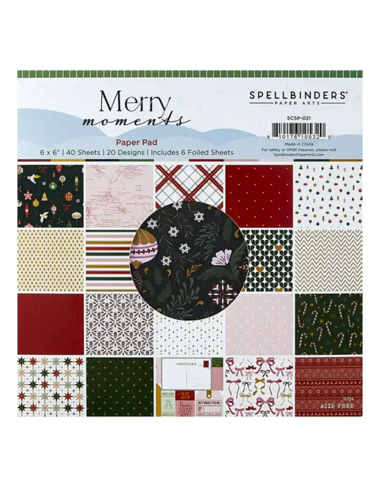 SPELLBINDERS SPELLBINDERS MERRY MOMENTS COLLECTION 6x6 PAPER PAD