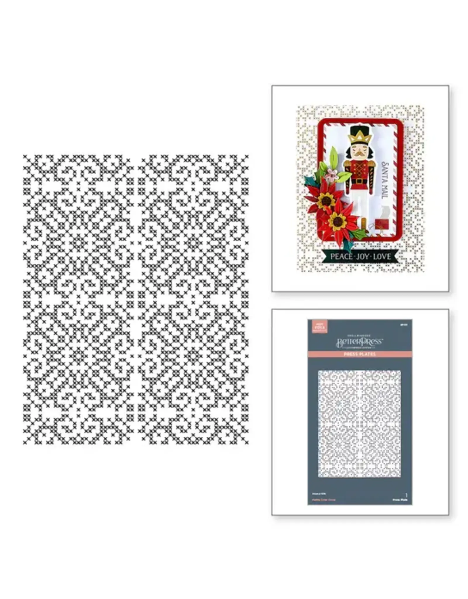 SPELLBINDERS SPELLBINDERS BETTERPRESS MERRY MOMENTS COLLECTION PETITE CRISS CROSS PRESS PLATE