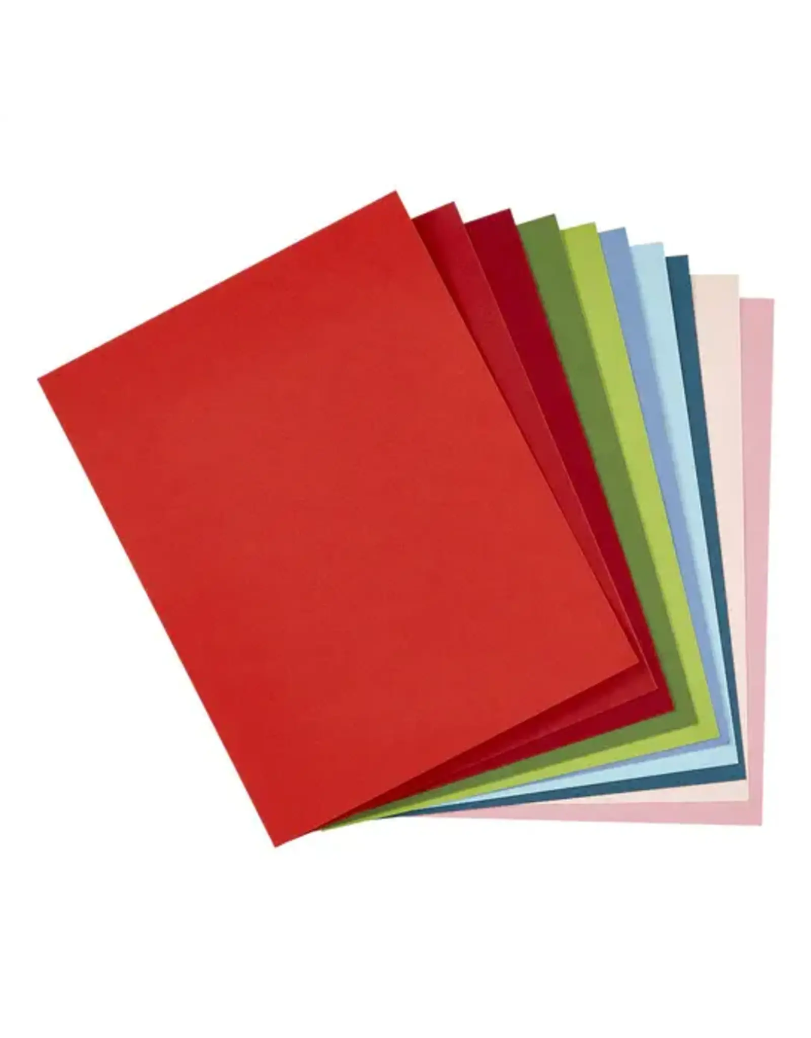 SPELLBINDERS SPELLBINDERS CHRISTMAS ASSORTMENT COLORWHEEL CARDSTOCK 8.5x11 10/PK