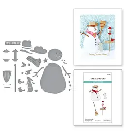 SPELLBINDERS SPELLBINDERS COUNTRY CHRISTMAS COLLECTION COUNTRY SNOWMAN ETCHED DIE SET