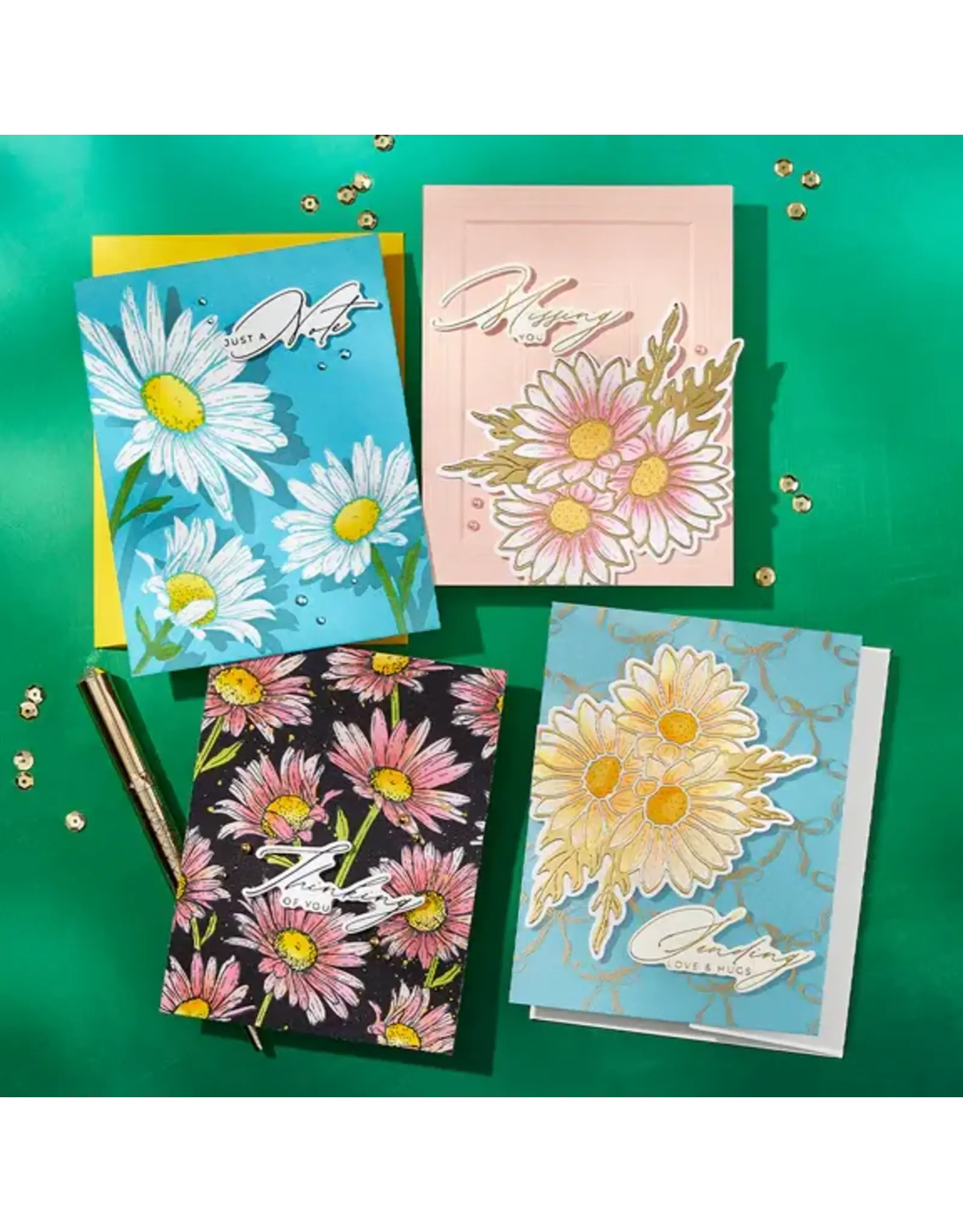 SPELLBINDERS SPELLBINDERS YANA SMAKULA YANA'S DAISIES COLLECTION MOLDED FRAME 3D EMBOSSING FOLDER