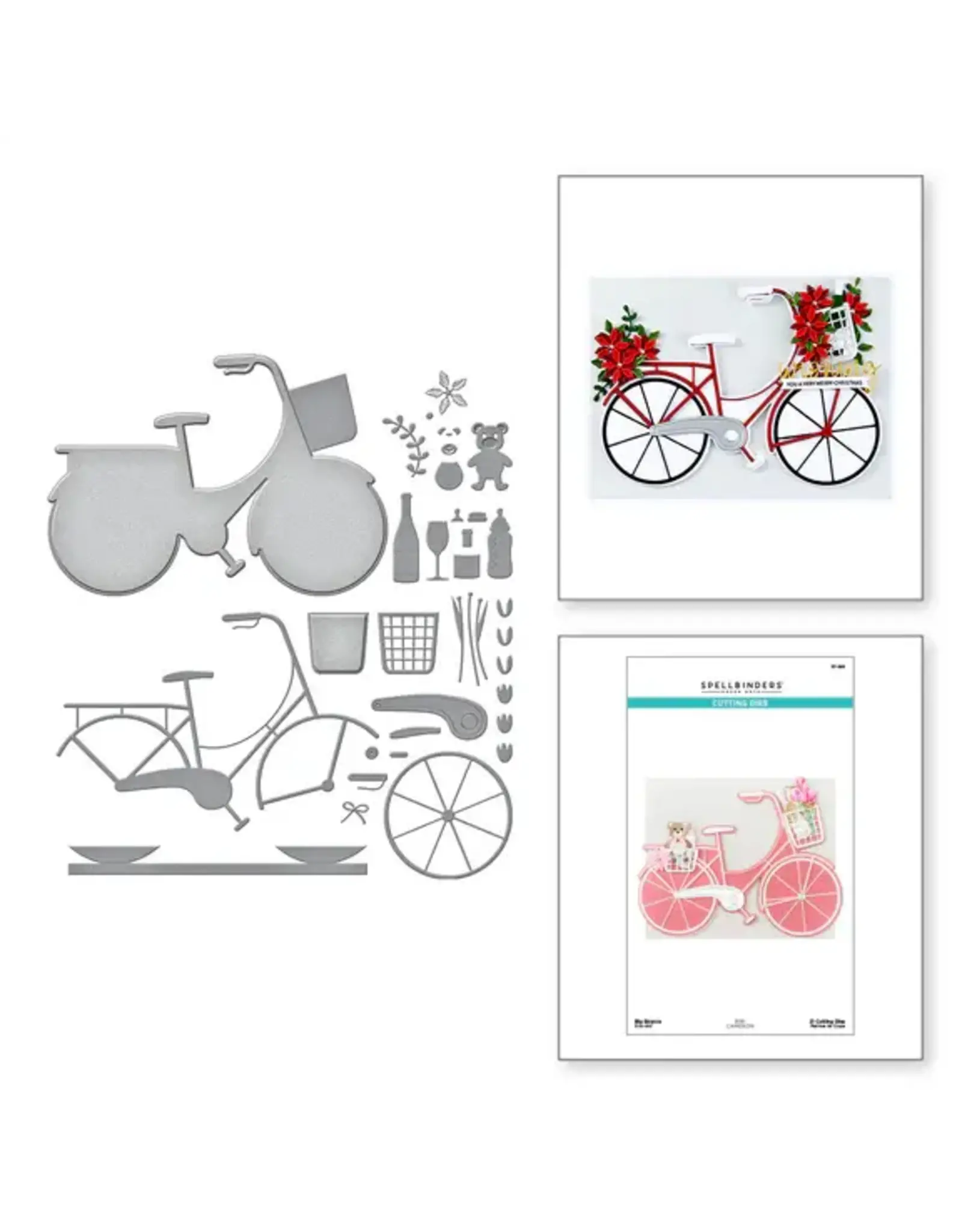 SPELLBINDERS SPELLBINDERS BIBI CAMERON BIG BICYCLE BIBI'S CATS AND PUGS COLLECTION DIE SET