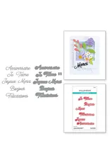 SPELLBINDERS SPELLBINDERS INTERNATIONAL SENTIMENTS COLLECTION FRENCH EVERYDAY SENTIMENTS ETCHED DIE SET