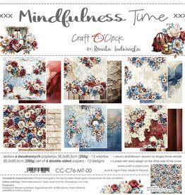 CRAFT O'CLOCK CRAFT O'CLOCK MINDFULNESS TIME 12x12 PAPER PAD 6 SHEETS