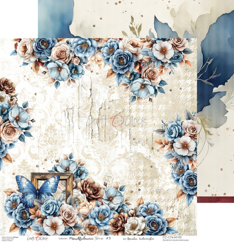 CRAFT O'CLOCK CRAFT O'CLOCK MINDFULNESS TIME 12x12 PAPER PAD 6 SHEETS