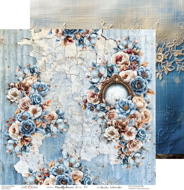 CRAFT O'CLOCK CRAFT O'CLOCK MINDFULNESS TIME 12x12 PAPER PAD 6 SHEETS
