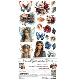 CRAFT O'CLOCK CRAFT O'CLOCK MINDFULNESS TIME EXTRAS SET-  FLOWERS 6x12 COLLECTION PACK 18 SHEETS