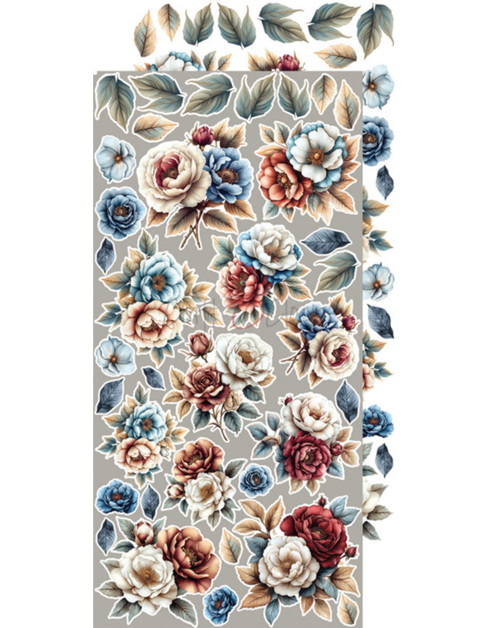 CRAFT O'CLOCK CRAFT O'CLOCK MINDFULNESS TIME EXTRAS SET-  FLOWERS 6x12 COLLECTION PACK 18 SHEETS