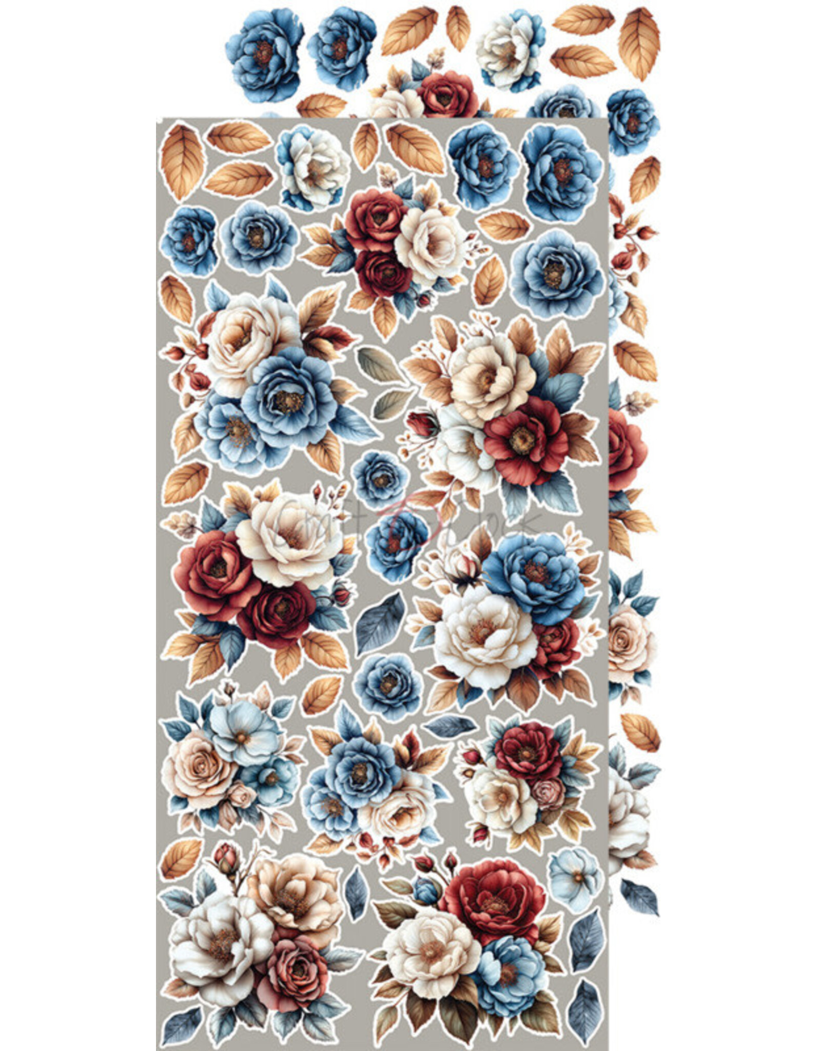 CRAFT O'CLOCK CRAFT O'CLOCK MINDFULNESS TIME EXTRAS SET-  FLOWERS 6x12 COLLECTION PACK 18 SHEETS
