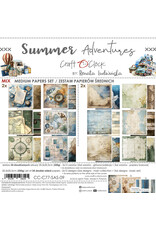 CRAFT O'CLOCK CRAFT O'CLOCK SUMMER ADVENTURES 8x8 MIX PAPER PAD 24 SHEETS