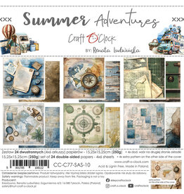 CRAFT O'CLOCK CRAFT O'CLOCK SUMMER ADVENTURES 6x6 PAPER PAD 24 SHEETS