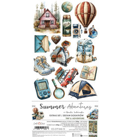 CRAFT O'CLOCK CRAFT O'CLOCK SUMMER ADVENTURES EXTRAS SET-  TRIP & ADVENTURE 6x12 COLLECTION PACK 18 SHEETS