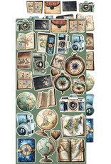 CRAFT O'CLOCK CRAFT O'CLOCK SUMMER ADVENTURES EXTRAS SET-  TRIP & ADVENTURE 6x12 COLLECTION PACK 18 SHEETS