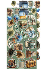 CRAFT O'CLOCK CRAFT O'CLOCK SUMMER ADVENTURES EXTRAS SET-  TRIP & ADVENTURE 6x12 COLLECTION PACK 18 SHEETS