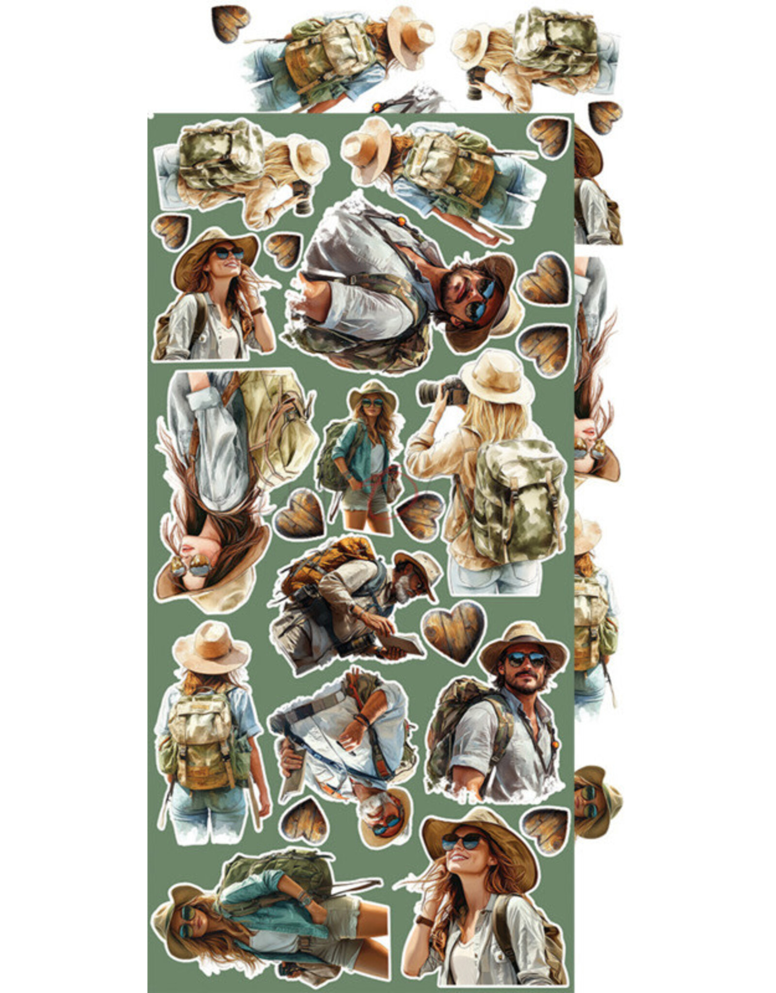 CRAFT O'CLOCK CRAFT O'CLOCK SUMMER ADVENTURES EXTRAS SET-  TRIP & ADVENTURE 6x12 COLLECTION PACK 18 SHEETS