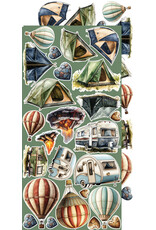 CRAFT O'CLOCK CRAFT O'CLOCK SUMMER ADVENTURES EXTRAS SET-  TRIP & ADVENTURE 6x12 COLLECTION PACK 18 SHEETS