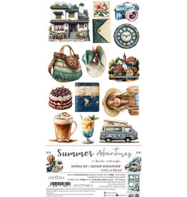 CRAFT O'CLOCK CRAFT O'CLOCK SUMMER ADVENTURES EXTRAS SET - CHILL & RELAX 6x12 COLLECTION PACK 18 SHEETS