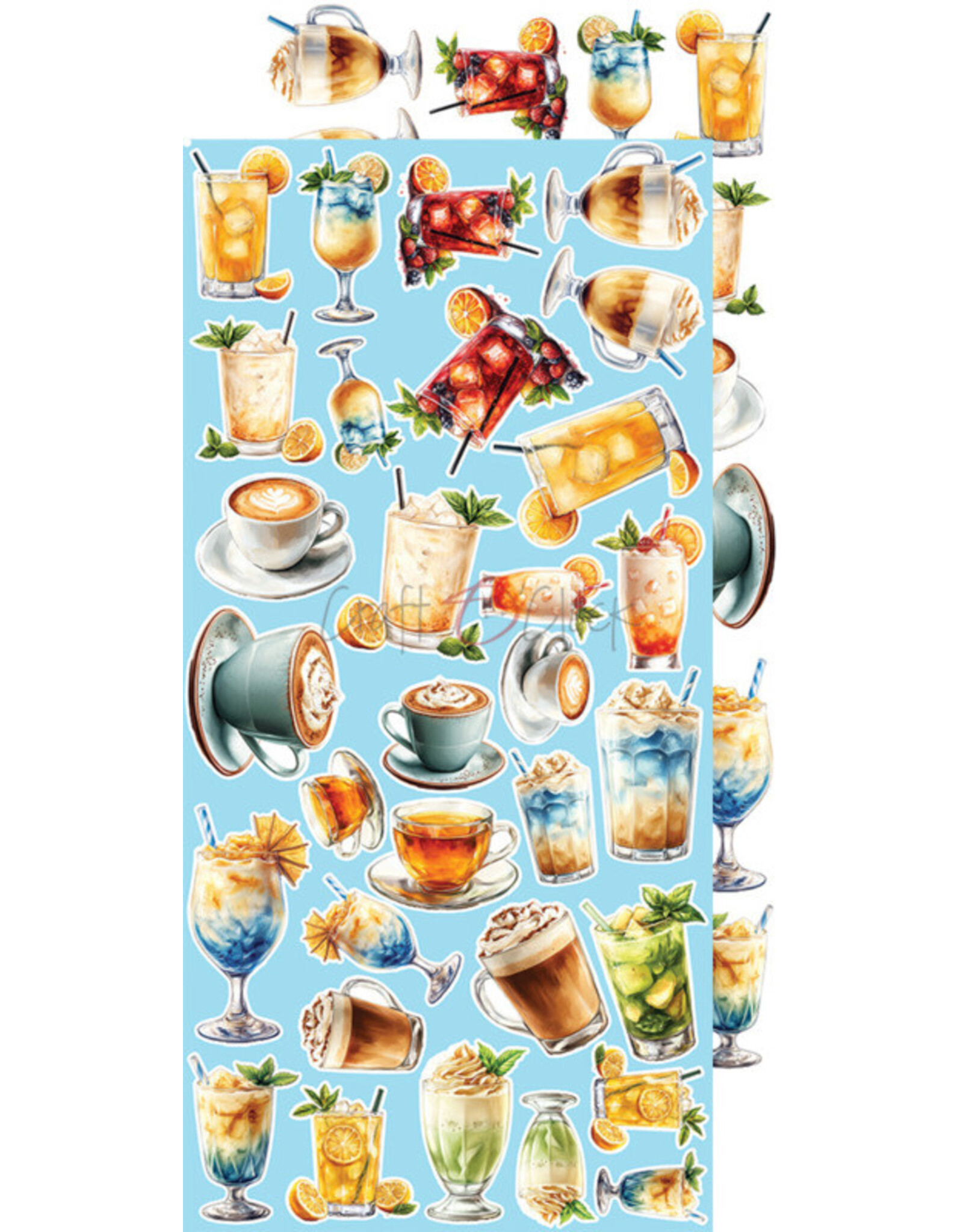 CRAFT O'CLOCK CRAFT O'CLOCK SUMMER ADVENTURES EXTRAS SET - CHILL & RELAX 6x12 COLLECTION PACK 18 SHEETS