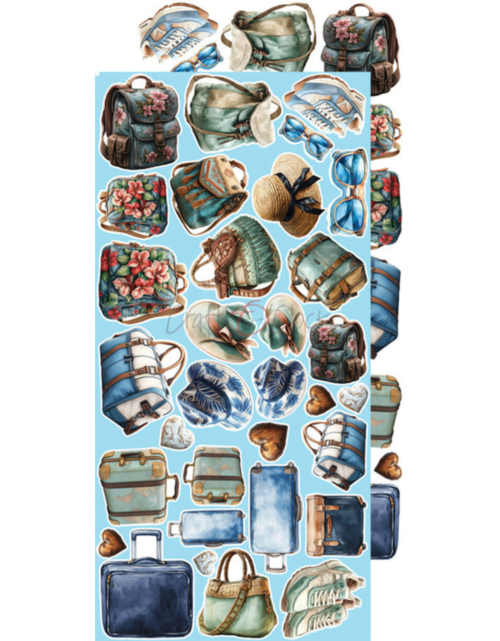CRAFT O'CLOCK CRAFT O'CLOCK SUMMER ADVENTURES EXTRAS SET - CHILL & RELAX 6x12 COLLECTION PACK 18 SHEETS