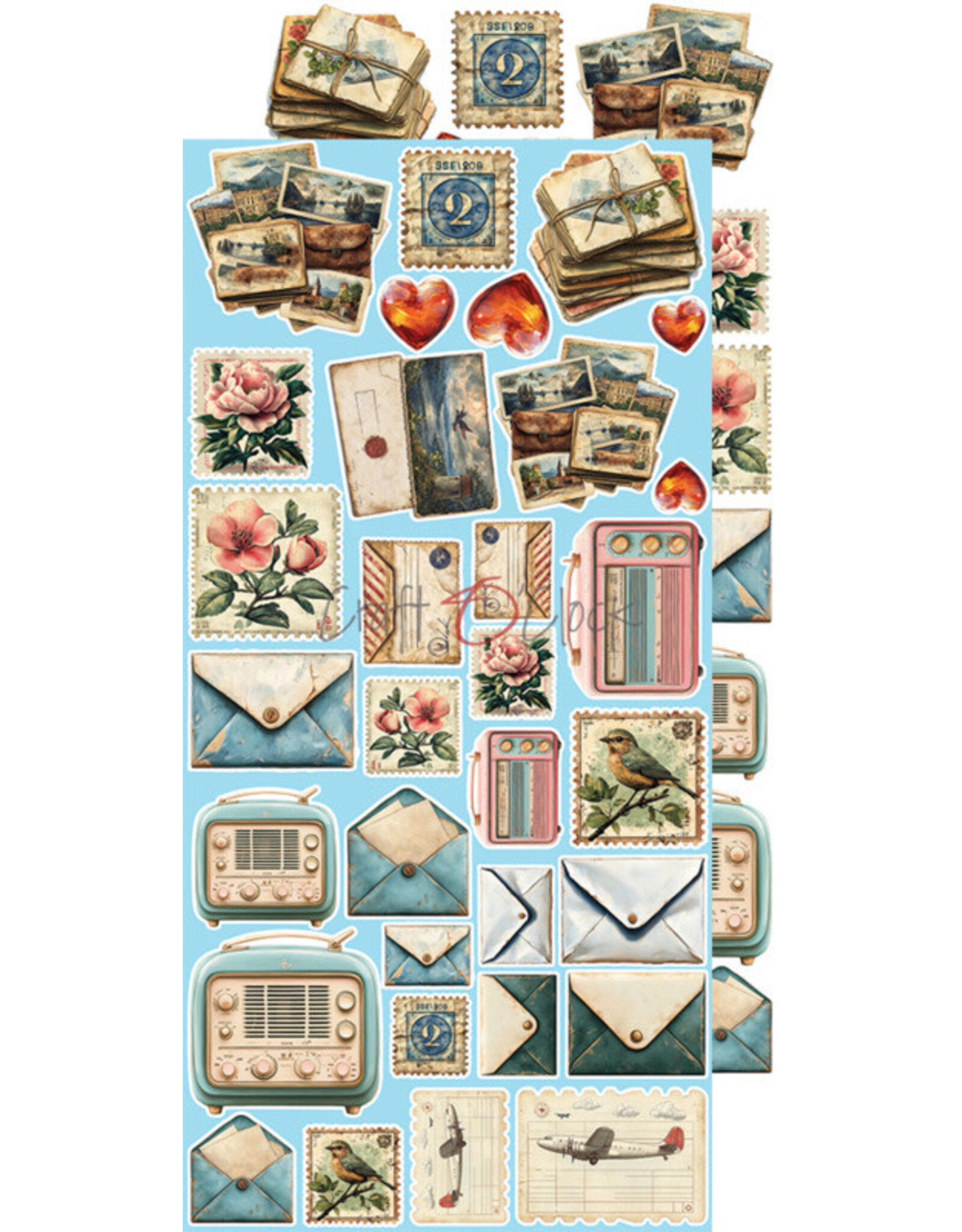 CRAFT O'CLOCK CRAFT O'CLOCK SUMMER ADVENTURES EXTRAS SET - CHILL & RELAX 6x12 COLLECTION PACK 18 SHEETS