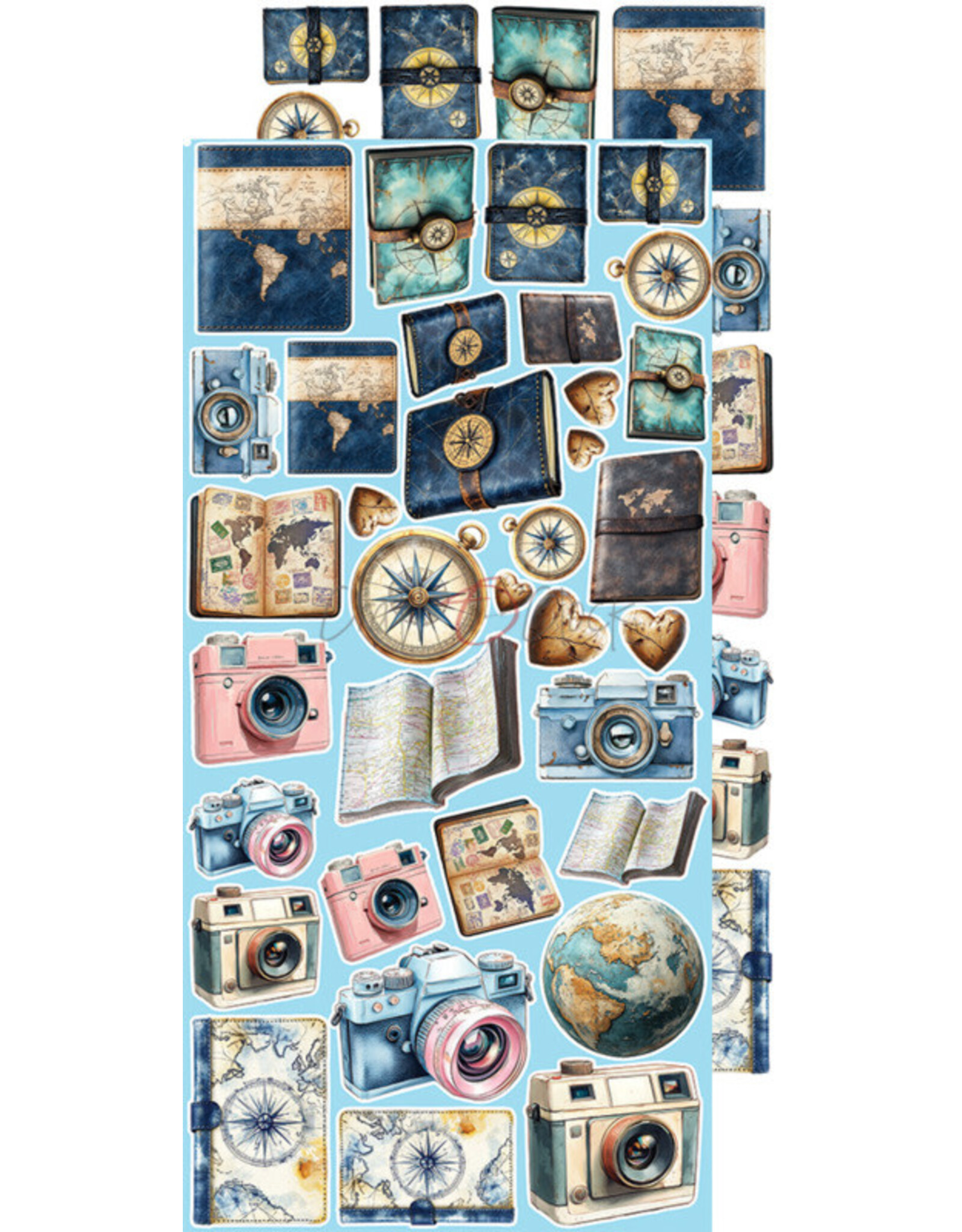 CRAFT O'CLOCK CRAFT O'CLOCK SUMMER ADVENTURES EXTRAS SET - CHILL & RELAX 6x12 COLLECTION PACK 18 SHEETS