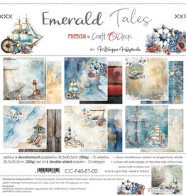 CRAFT O'CLOCK CRAFT O'CLOCK EMERALD TALES 12x12 PAPER PAD 6 SHEETS