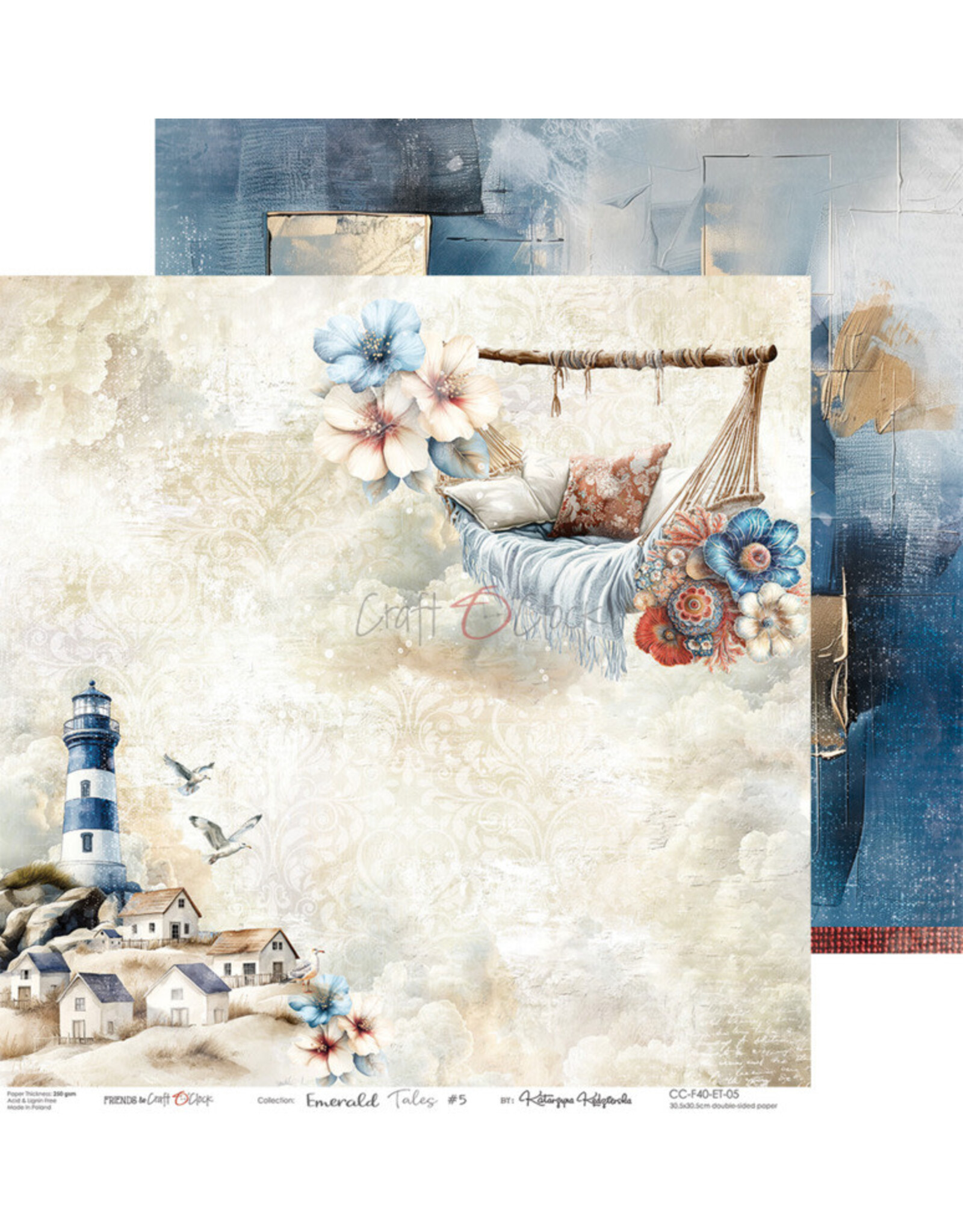 CRAFT O'CLOCK CRAFT O'CLOCK EMERALD TALES 12x12 PAPER PAD 6 SHEETS