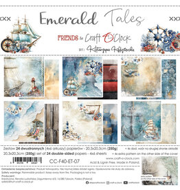 CRAFT O'CLOCK CRAFT O'CLOCK EMERALD TALES 8x8 PAPER PAD 24 SHEETS