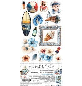 CRAFT O'CLOCK CRAFT O'CLOCK EMERALD TALES EXTRAS SET - FLOWERS 6x12 COLLECTION PACK 18 SHEETS