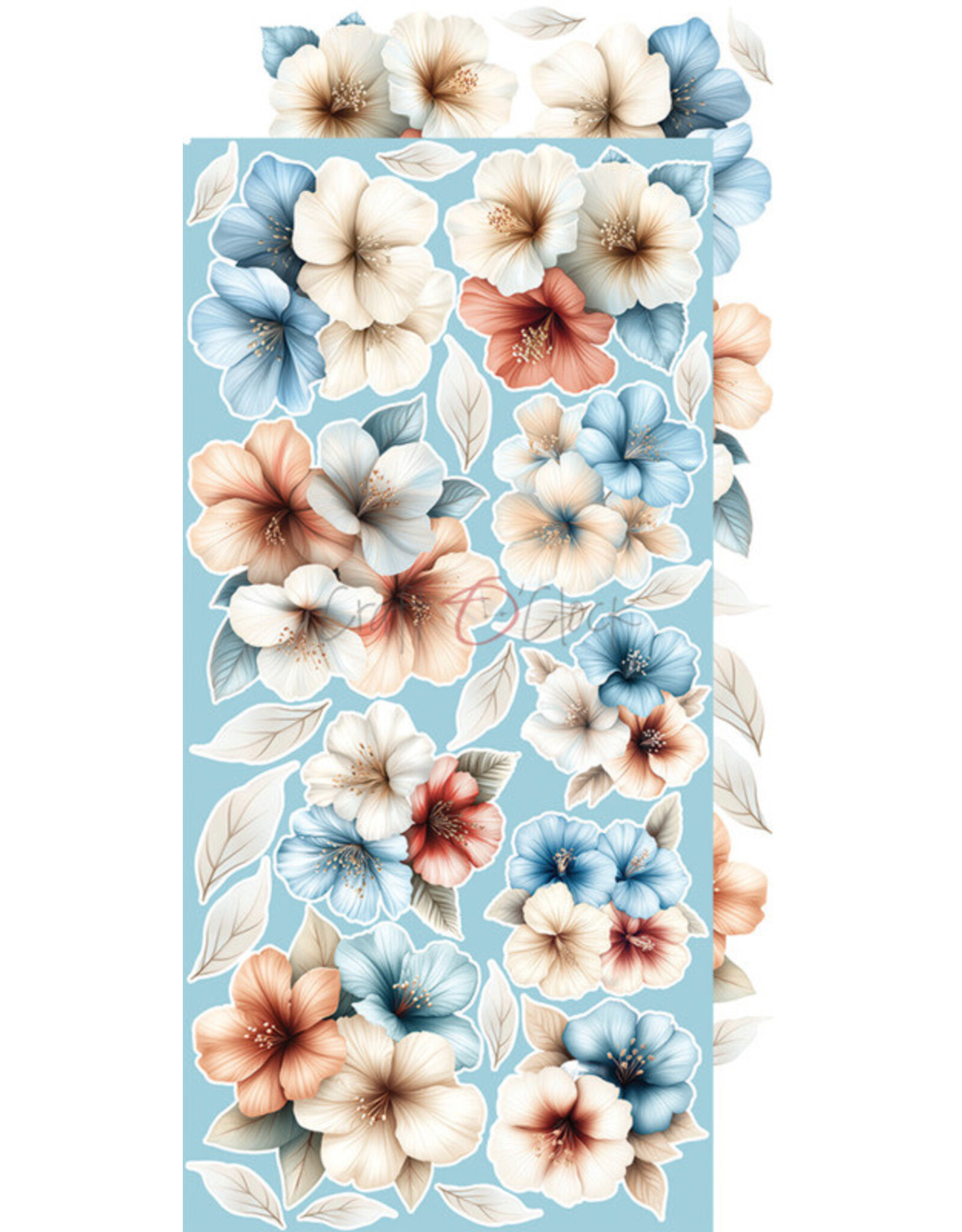 CRAFT O'CLOCK CRAFT O'CLOCK EMERALD TALES EXTRAS SET - FLOWERS 6x12 COLLECTION PACK 18 SHEETS