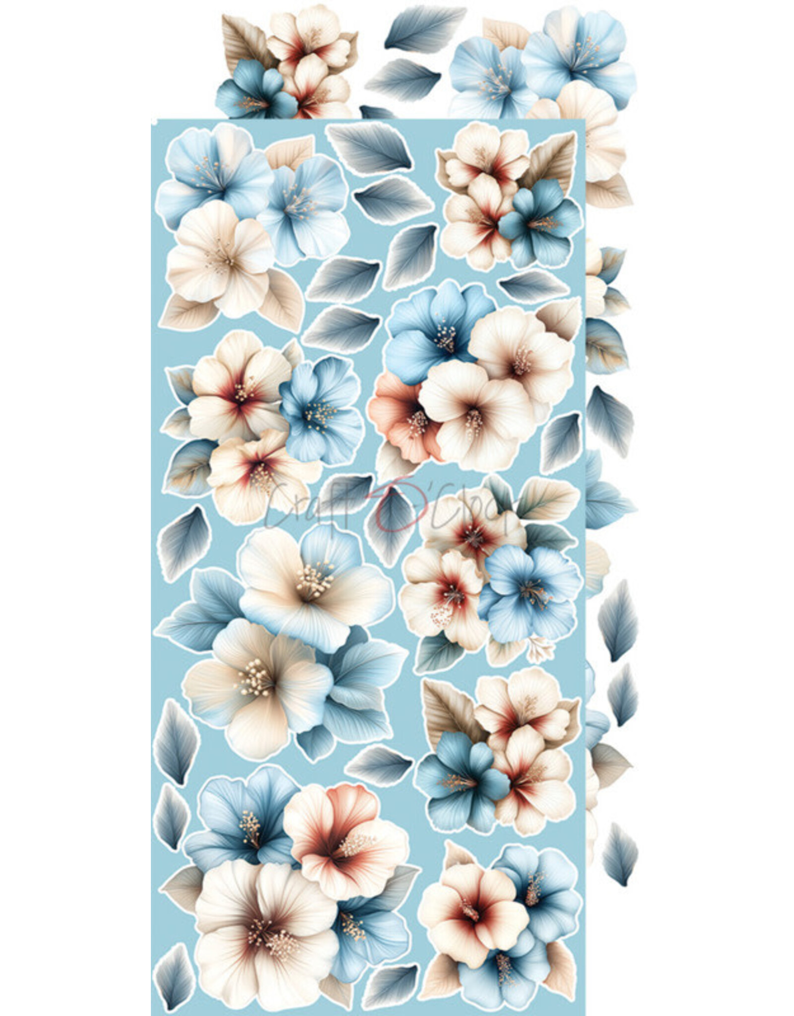 CRAFT O'CLOCK CRAFT O'CLOCK EMERALD TALES EXTRAS SET - FLOWERS 6x12 COLLECTION PACK 18 SHEETS