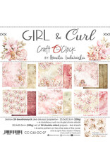 CRAFT O'CLOCK CRAFT O'CLOCK GIRL & CURL 8x8 PAPER PAD 24 SHEETS
