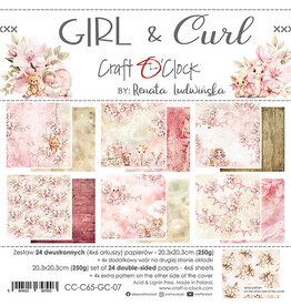 CRAFT O'CLOCK CRAFT O'CLOCK GIRL & CURL 8x8 PAPER PAD 24 SHEETS