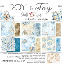 CRAFT O'CLOCK CRAFT O'CLOCK BOY & TOY 8x8 PAPER PAD 24 SHEETS