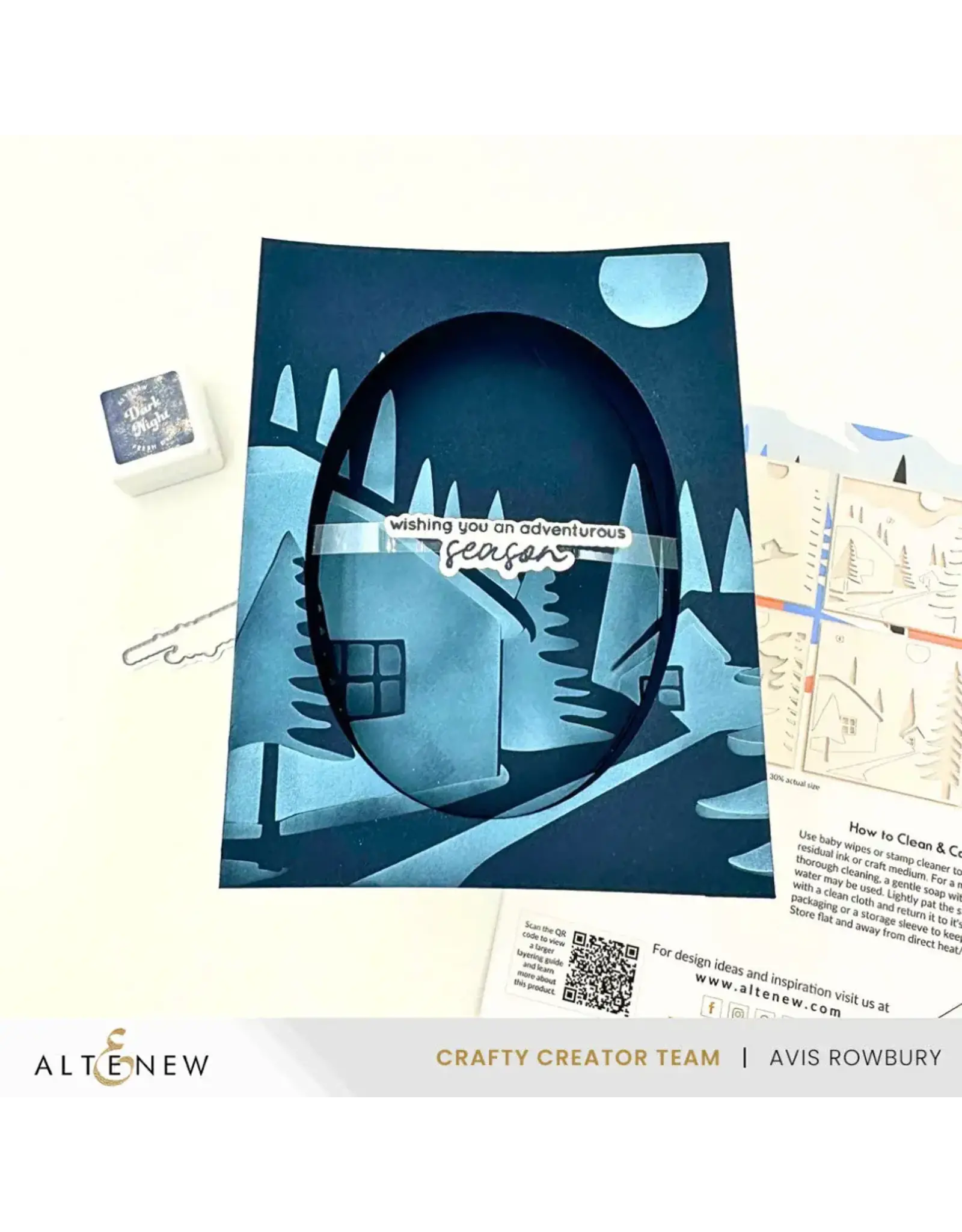 ALTENEW ALTENEW ABSTRACT VILLAGE BUILDER STENCIL SET 4/PK
