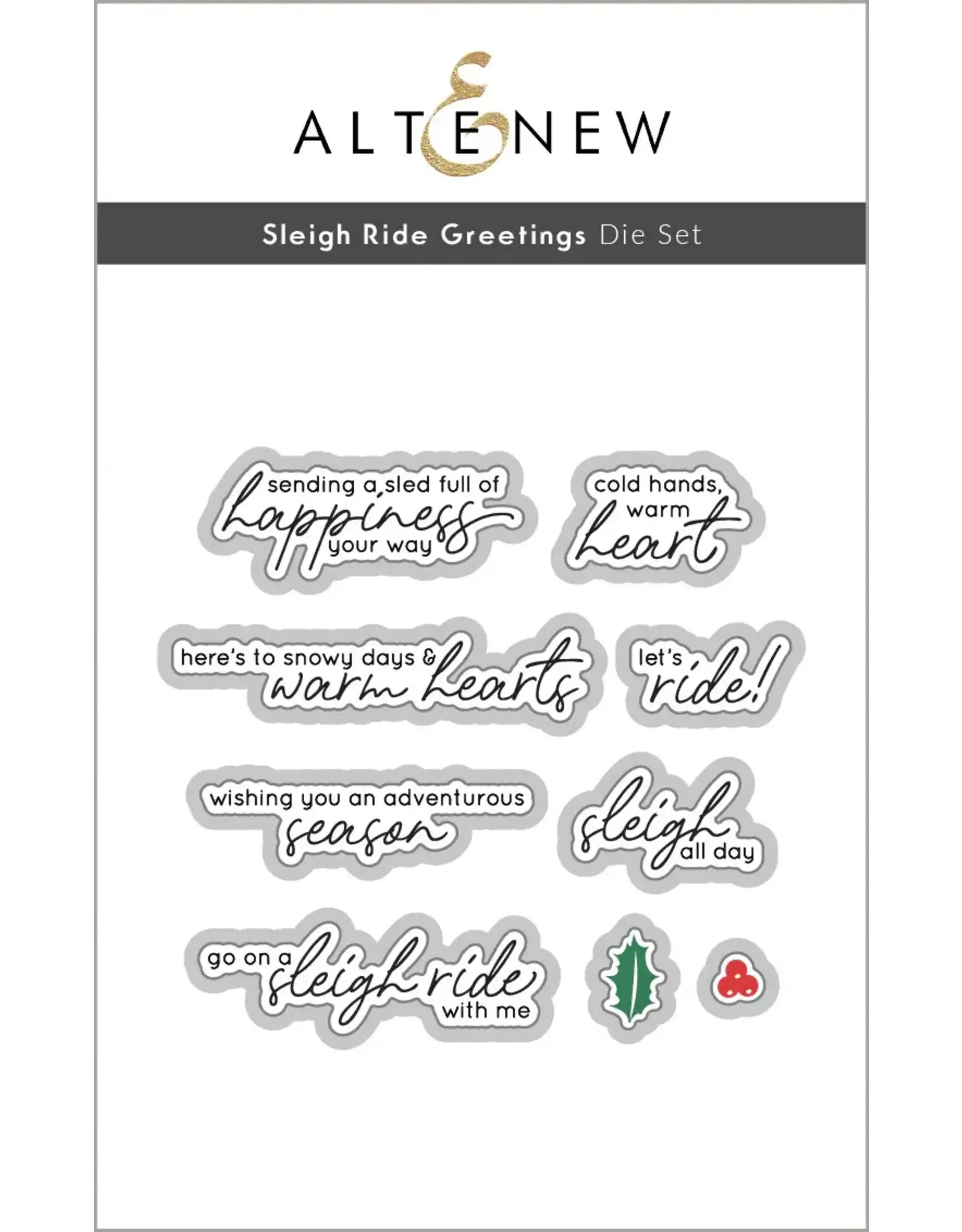 ALTENEW ALTENEW SLEIGH RIDE GREETINGS DIE SET