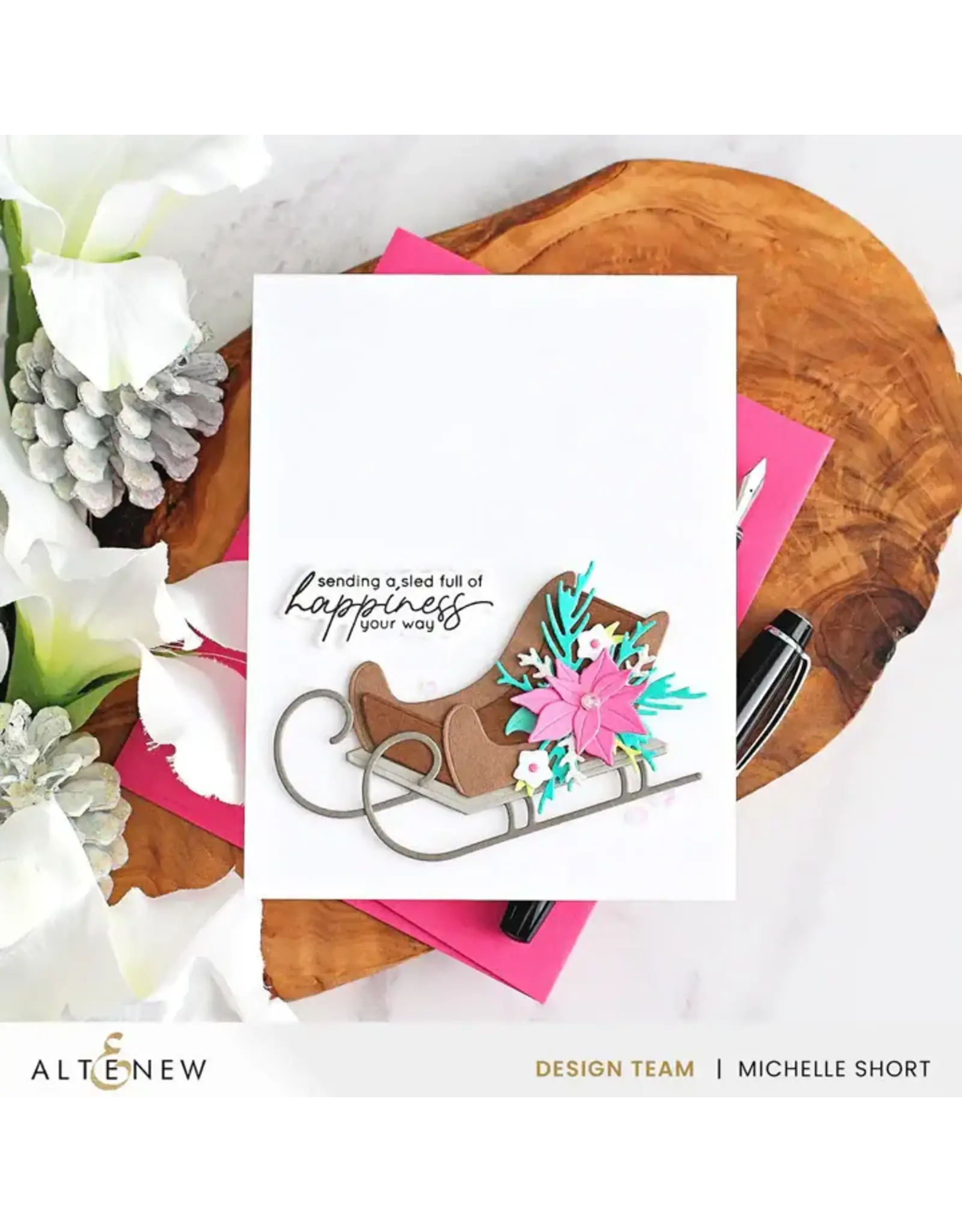 ALTENEW ALTENEW SLEIGH RIDE GREETINGS DIE SET