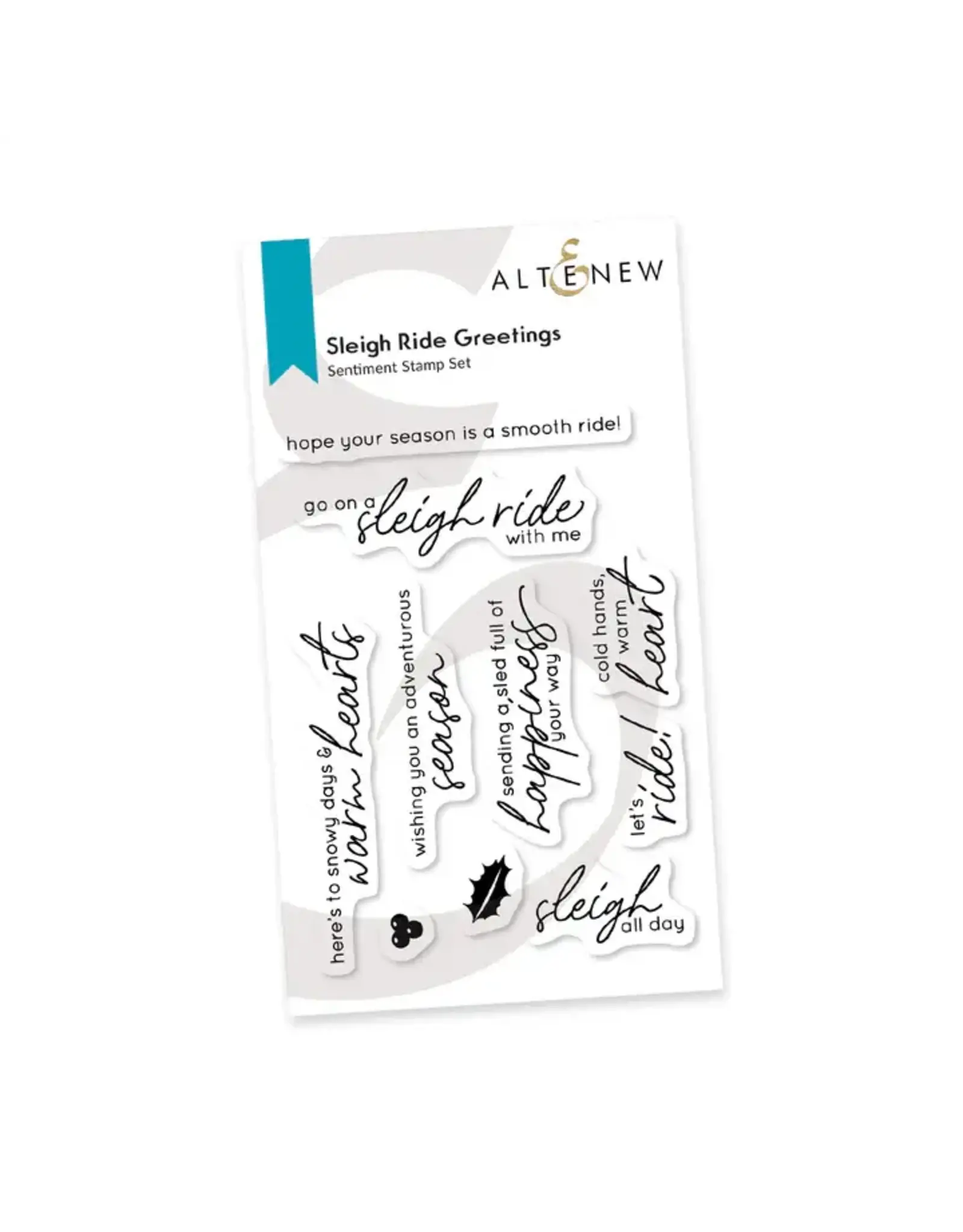 ALTENEW ALTENEW SLEIGH RIDE GREETINGS CLEAR STAMP SET