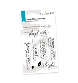 ALTENEW ALTENEW SLEIGH RIDE GREETINGS CLEAR STAMP SET