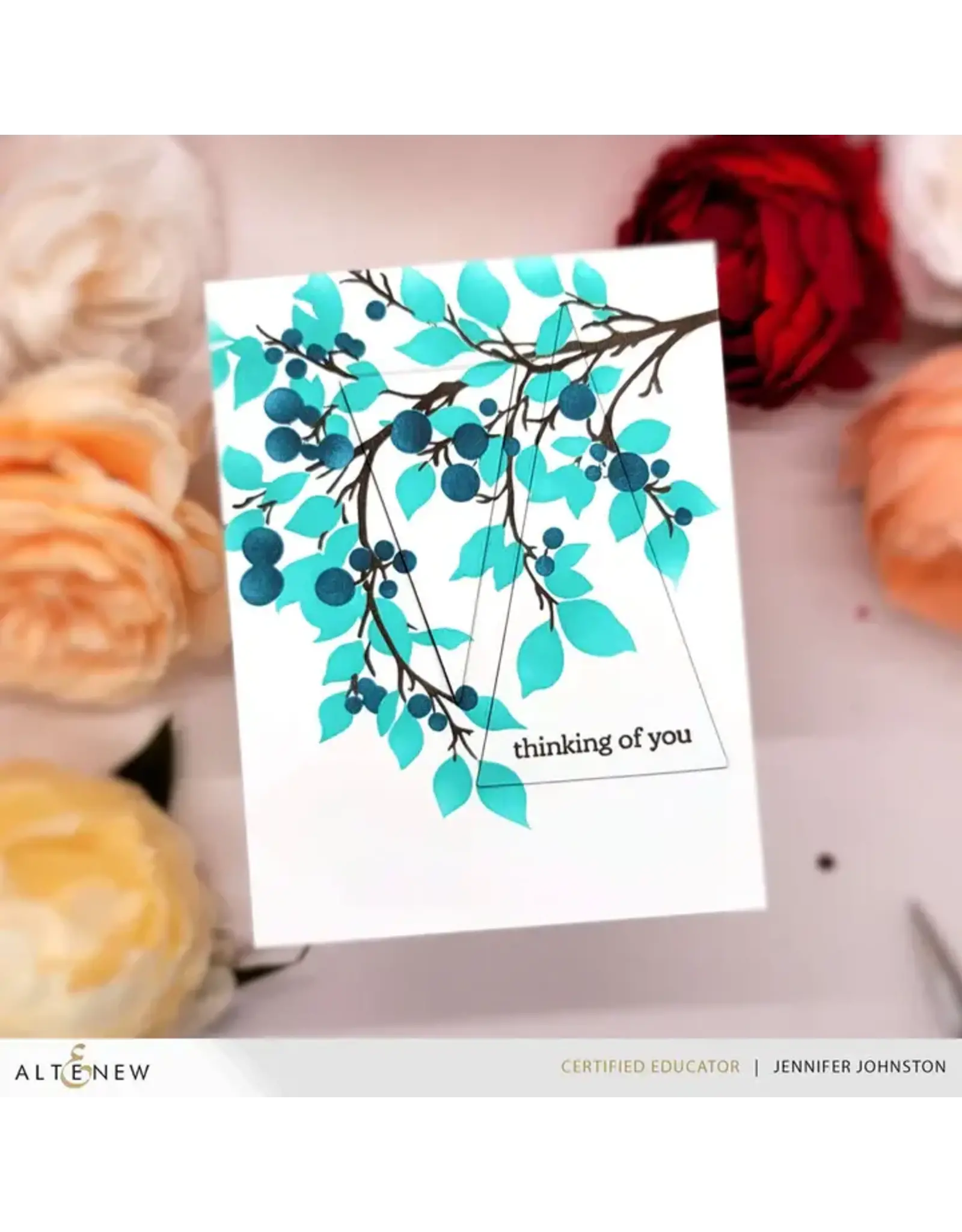 ALTENEW ALTENEW LUSH BERRY BRANCH SIMPLE COLORING STENCIL SET 3/PK