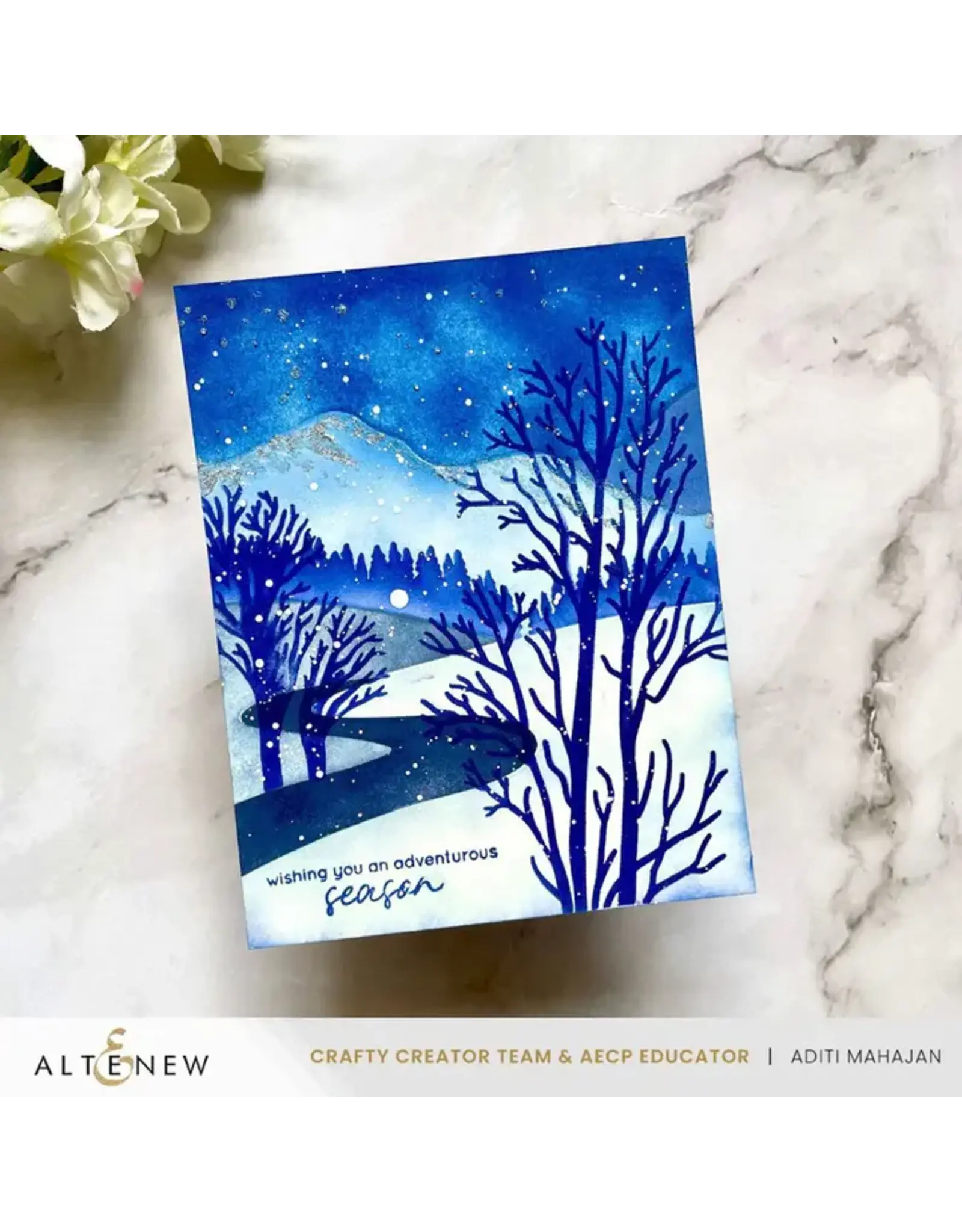 ALTENEW ALTENEW STENCIL ART: SERENE LANDSCAPES LAYERING STENCIL SET 6/PK
