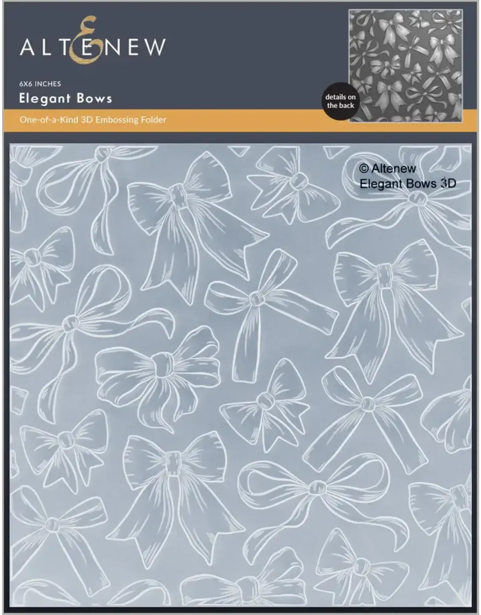 ALTENEW ALTENEW ELEGANT BOWS 3D EMBOSSING FOLDER