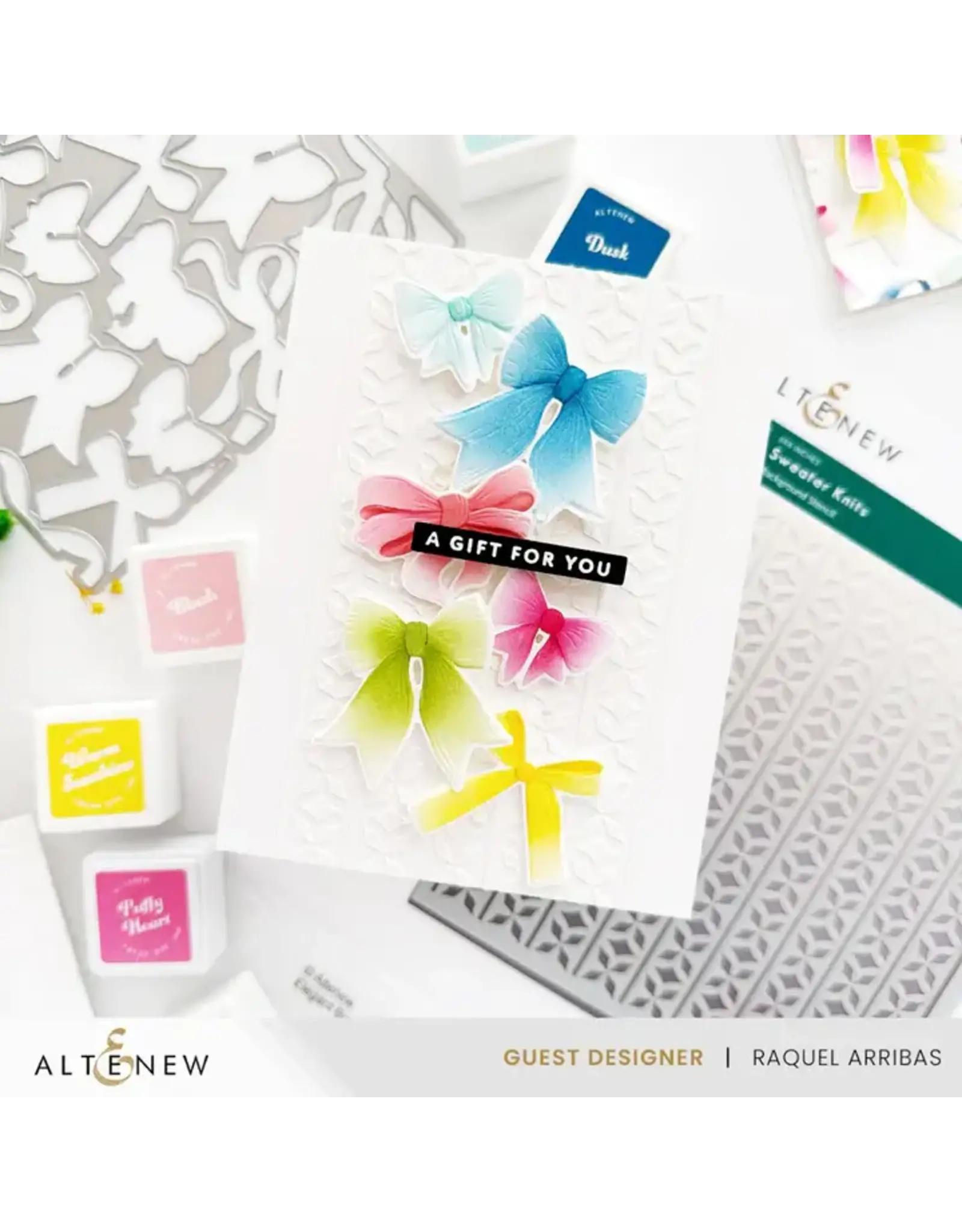 ALTENEW ALTENEW ELEGANT BOWS 3D EMBOSSING FOLDER