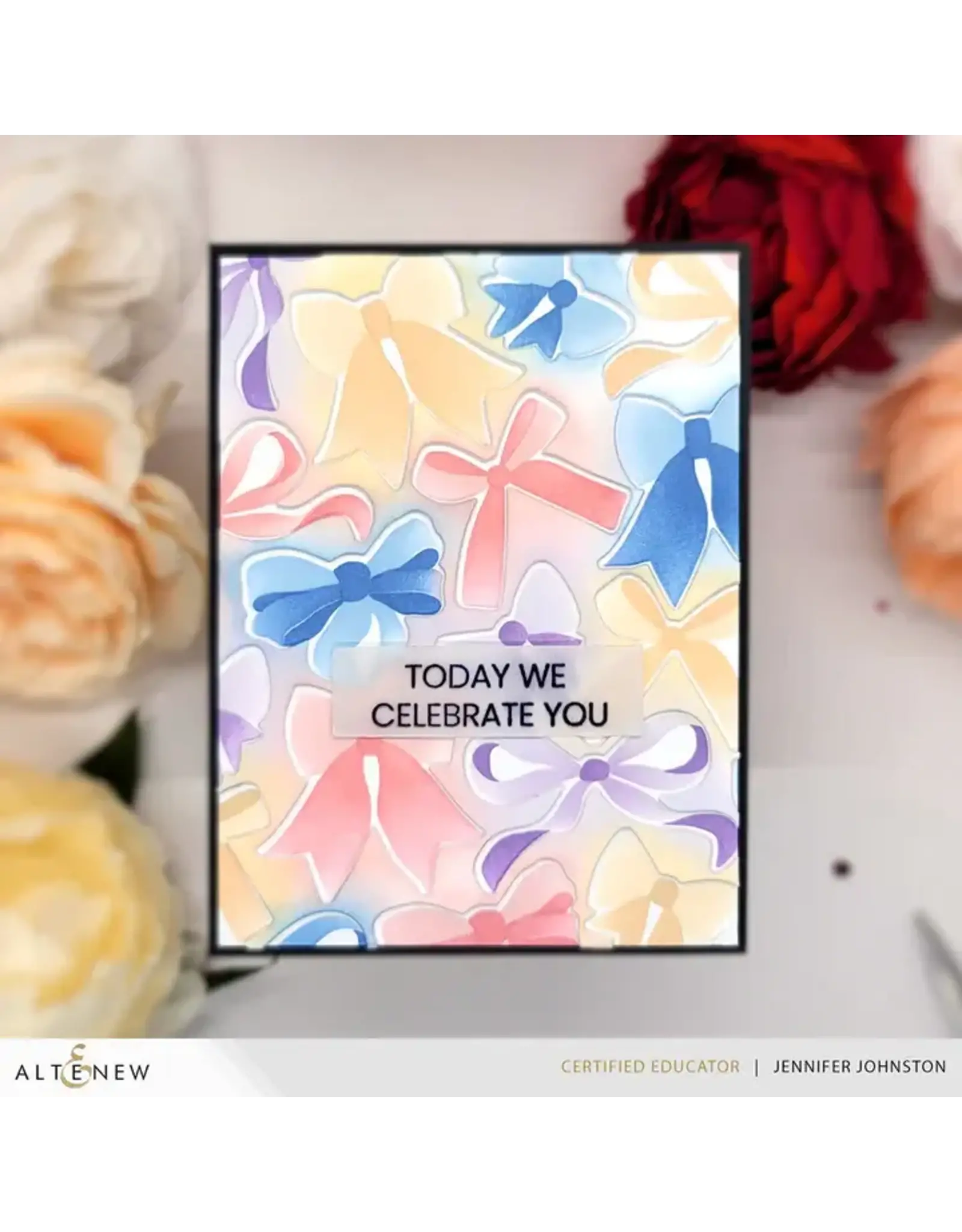 ALTENEW ALTENEW ELEGANT BOWS 3D EMBOSSING FOLDER