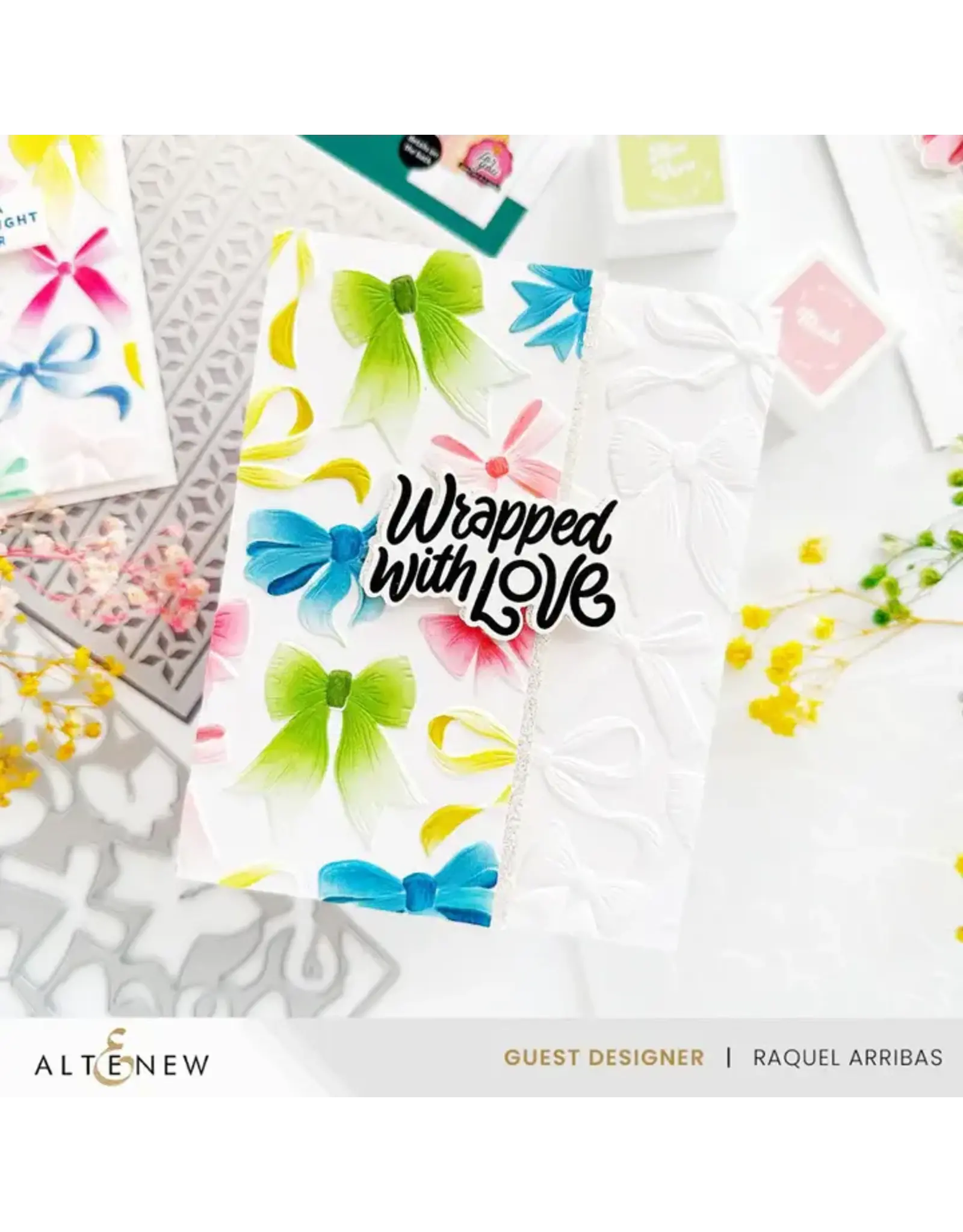 ALTENEW ALTENEW ELEGANT BOWS BUILDER STENCIL SET 4/PK