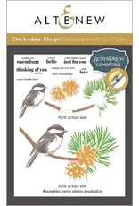 ALTENEW ALTENEW BETTERPRESS CHICKADEE CHIRPS REGISTRATION PRESS PLATES