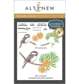 ALTENEW ALTENEW BETTERPRESS CHICKADEE CHIRPS REGISTRATION PRESS PLATES