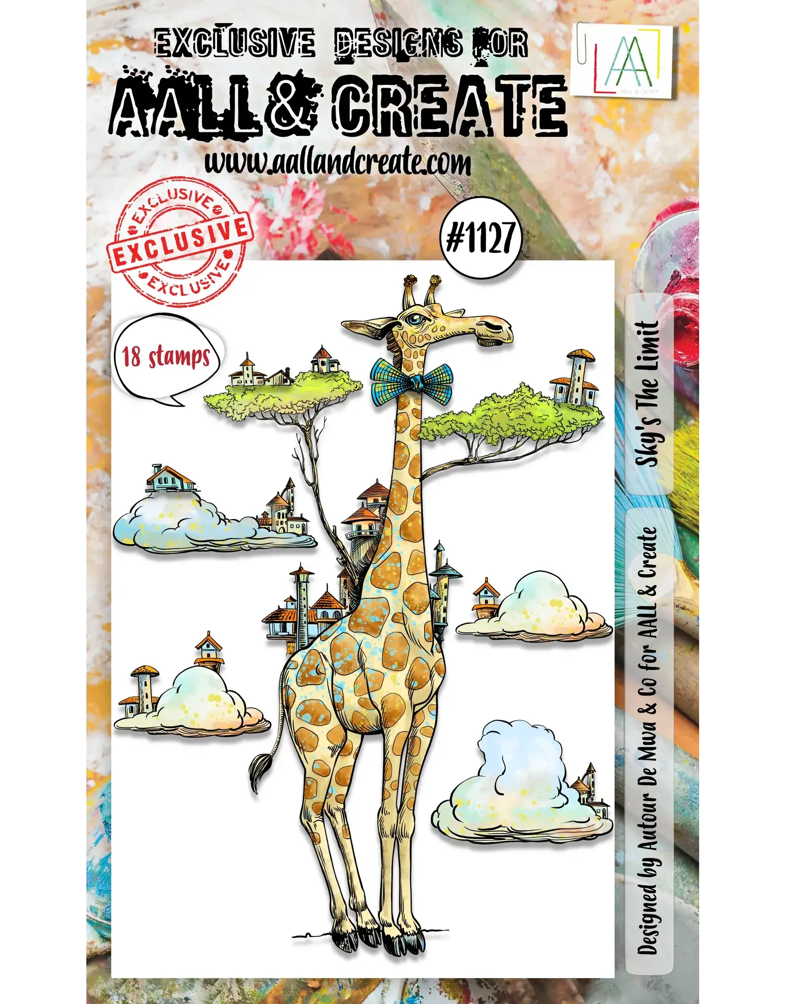 AALL & CREATE AALL & CREATE AUTOUR DE MWA #1127 SKY'S THE LIMIT A6 CLEAR STAMP SET