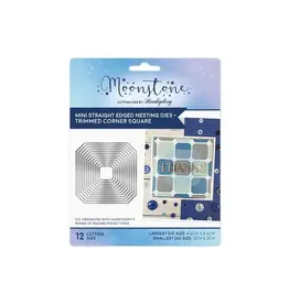 HUNKYDORY CRAFTS LTD. HUNKYDORY MOONSTONE MINI STRAIGHT EDGED NESTING TRIMMED CORNER SQUARE DIE SET